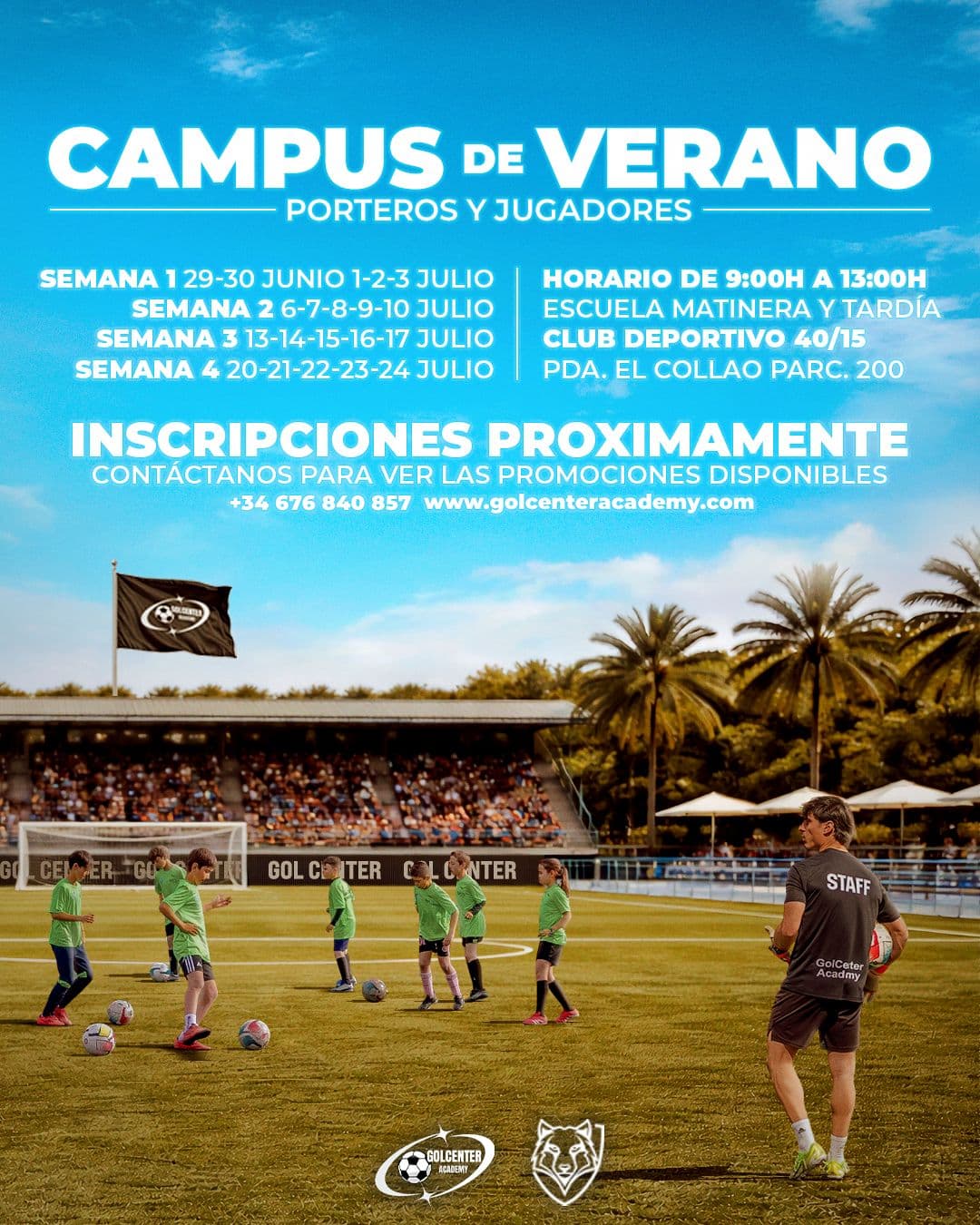 Entrenamiento en el campus de verano GolCenter